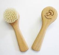 Nessentials Mushroom Brush with Handle, Natural Pig Bristle, 5-Inches Long