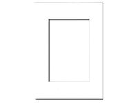 PA Framing, Photo Mat Board, 5 x 7 inches Frame for 3.5 x 5 inches Photo Art Size - White Core/White