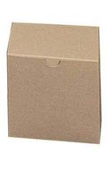 Gift Boxes - Kraft 4"L x 4"W x 4"D (100/Case) - STOR-85301