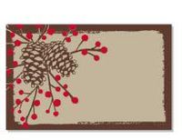 Woodland Pinecomb Gift Note Cards with Envelopes and Gold Seal -25pack Set