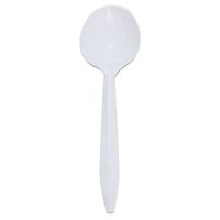 Karat U2007 5.6" PP Medium-Weight Disposable Soup Spoon, White (Pack of 1000)