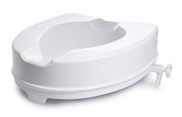 McKesson White Plastic Raised Toilet Seat 4" Height Up to 400 lbs