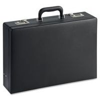 Expandable Attache Case, 17-1/2"x4"x12-1/2", Black, Sold as 1 Each