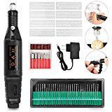 Electric Micro Engraving Etcher Engraver Pen, Mini Engraving Tool Kit, Adjustable Speed Carve Tool Set, 6 Polishing Head, 8 Stencils, 30 Bits Scriber Etcher for DIY Metal, Jewelry, Wood by AODOOR