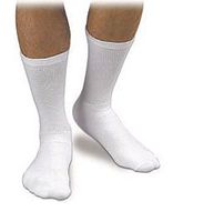CoolMax Athletic Sock 20-30 mmHg, Crew, White Medium