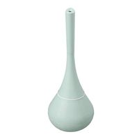Toilet Brush with Holder Toilet Bowl Brush Cleaner and Plunger Combo Set Freestanding Plastic Toilet Brush Scrubber for Bathroom Cleaning (Green)