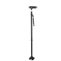 Walking Stick Adjustable Height with Led Light Aluminum Alloy T Handle Non-Slip Base for Gentleman and Lady Fauay