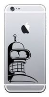 Futurama Iphone Vinyl Decal Sticker Skin for MacBook Laptop in black.