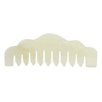 Natural Jade Massage Comb Jade Stone Head Therapy Massage Hair Comb Scalp Massager - B