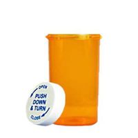 40 Dram Pill Bottles Amber Prescription Medicine Vials w/Child Resistant Caps 200/case