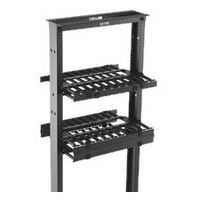 Eaton SB87019D2FB B-Line Rack-Mounted Double Sided Horizontal Manager with Cover, 19 inch Width, 2U, Flat Black - Cable Manager - Flat Black - 2U Rack Height - 19 inch Panel Width