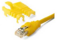 R.J. Enterprises RJ45 Yellow Strain Relief Boot; 2-pc Snap-on Design (100 PC's per bag)