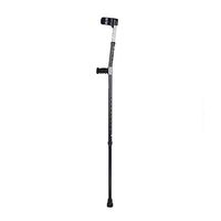 Sisyria Black Open Cuff Crutches for Elderly Handicapped Disabled, Walk Easy Crutches with Ergonomic Handle, Lightweight Aluminum Walking Stick,Single