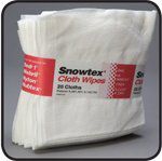 Snowtex QF82 16" x 17" White Rayon Cloth Wipes (Case of 375 Wipes)