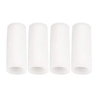 Artibetter 8pcs Silicone Gel Finger Sleeves Protector Finger cots for Protect Cracked Skin Corn (White)