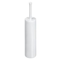 iDesign Una BPA-Free Plastic Toilet Bowl Brush and Holder Set - 3" x 3" x 16.3", White