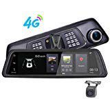 ShiZhen 10 inch Full Screen 4G Touch IPS Special Car Dash Cam Rear View Reversing Mirror with GPS Navigation ADAS Remote Monitor Bluetooth WiFi APP Android 5.1 Dual Lens FHD 1080P