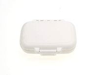 ERZA SCARLET Small Pill Cases 3 Removable Compartments Travel Medication Carry Case - Pill Box for Daily Vitamin Organizer Box (White)