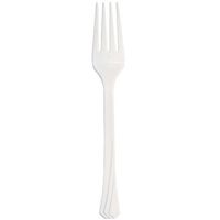 Hanna K. Signature Collection 51 Count Heavyweight Plastic Fork, Pearl