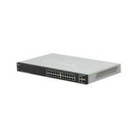 Cisco SF200-24 Ethernet Switch - 26 Port - 2 Slot - 24, 2 x 10/100Base-TX - , 10/100/1000Base-T - 2 x SFP (mini-GBIC) Slot SLM224GT-NA