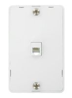 Leviton 40216-W 6P6C Screw Terminal Telephone Wall Jack, White