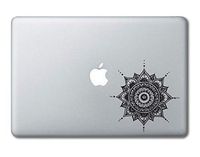 Mandala Expanded with Dots Printed Clear Vinyl Decal Sticker Compatible with Apple MacBook Pro Air 11" 12" 13" 15" All Years Laptop Trackpad Keyboard (15" MacBook (All Models))