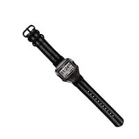 DuiGong Canvas Strap Compatible for Garmin Forerunner 910XT Replacement Band, Regular (Black Gray Stripe)