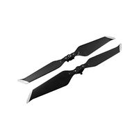 Huaye Mavic 2 Drone PC Paddle 8743F Propellers Quick Release Folding Drone Accessories for DJI Mavic 2 Pro/Mavic 2 Zoom (Black with Silver Stripes, 1 Pair)