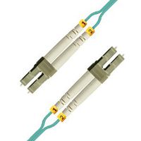 Boxfire Fiber 10-GiG Multimode 50/125 (OM4) Duplex LC/PC to LC/PC 2mm PVC Aqua - 1m