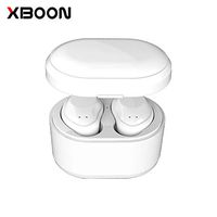 LSA XBOON True Wireless Bluetooth 5.0 Earbuds with Touch Control Auto Pairing Headphones, Sweat Proof, Active Noise Canceling Bone-Conditioning in-Ear Earbuds. (White)