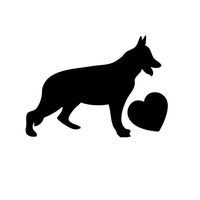 Dog Die-Cut Vinyl Sticker Decal (6" German Shepherd)