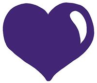 hBARSCI Bubble Heart Vinyl Decal - 5 Inches - for Cars, Trucks, Windows, Laptops, Tablets, Outdoor-Grade 2.5mil Thick Vinyl - Purple