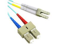 1M FIBER MMF LC/SC 50/125 DUPLEX AQUA PATCH CORD 10GB