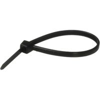 4" 18LB Capacity, UL Approved Zip Cable Ties Made from Dupont 66 Nylon, Indoor/Outdoor, UV Protected Black, 100/Zip Lock