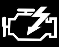 Check Engine Sticker Vinyl Decal - Car Light Fail Window Racing Drift Illest JDM, Die Cut Vinyl Decal for Windows, Cars, Trucks, Tool Boxes, laptops, MacBook - virtually Any Hard, Smooth Surface