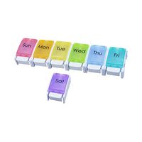 AOKLANT Detachable Pill Box for 7 Days, Weekly Pill Organizer, BPA Free, Large Compartments to Hold Vitamins, Fish Oil, Supplements and Medication