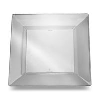 Square Plastic Salad Plates, Clear, 8 Inch - 10 Count