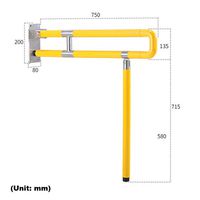 Cajolg Handrails Grab Bar Bathroom Handicap Grab Bars, Handicap Toilet Seat Shower Bathtub Safety Grab Bar Elderly Disabled Aids,Yellowg
