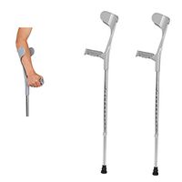 Forearm Crutches (Pair) -Drive Medical Euro Style Light Weight Forearm Crutch, Adult Size, Crutches Support Legs After Injury or Surgery, Handle Crutches for Elderly, Disabled Users.
