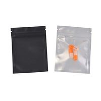 100 pcs Matte Colorful Foil and Transparent Zip Lock Bags Color & Clear Zip Lock Pouch Window Pouches Moisture Proof Bags Keep Aroma Zip Lock Bags (12x18 cm, Matte Black & Clear)