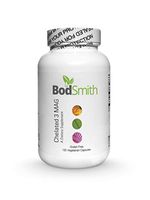 BodSmith Chelated 3 MAG - 300mg of Magnesium Taurate, Glycinate, and Malate for Optimal Relaxation, Stress and Anxiety Relief, and Improved Sleep. Professional Grade Supplement 120 Capsules.
