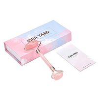 Jade Roller for Face-Eliminate Face Edemae-Noiseless-Massage Tool for Skin Detox-100% Nature Stone,ideayard(Rose Quartz)