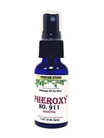 PheroxY 911 Booster Essential Massage Oil for Men - An all Natural Male Enhancement Oil Blend in a 1.0 Oz Cobalt Glass Spray Bottle (Erectile_Dysfunction_Massage_Support_Oil)