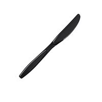 SafePro KHB, 7.5" Black Heavyweight Plastic Knives, Plastic Disposable Catering Take Out Knives (100)
