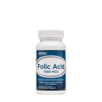 GNC Folic Acid 1000mcg, 100 Tablets, Supports Healthy Fetal Development