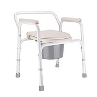 XWZJY 3 in 1 Bedside Commode Seat Medical Toilet Chair Stool Extra Wide Safety Frame for Seniors, Disabled with Bucket/Lid Non-Slip Leg Pad Walking Aid