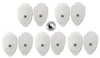 5 Pairs of Reusable Snap-on White Large Hand-Shaped PET Electrode Patches Pads for HealthmateForever Mini Handheld Pro Muscle Pulse Palm Massager