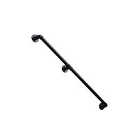 JPFUSHOU Stair handrail, Iron Retro Water Pipes Multifunction Indoor Outdoor Bar Customizable Size Black White 0.5m, 1m, 1.5m, 2m Balance Assist (Color : Black, Size : 1.5m)