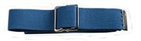 Cotton Gait Belt with Classic Metal Buckle, 60“ , Blue