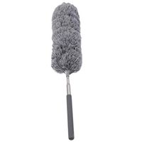DONGMING Microfiber Feather Dusters for Cleaning Extendable Reusable Dusting Cleaning Car Blinds Cobweb,Gray